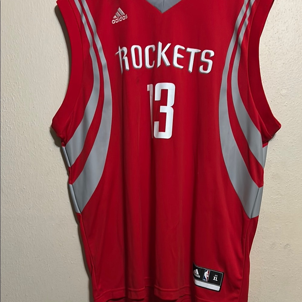 Adidas Rockets Red and Gray Jersey